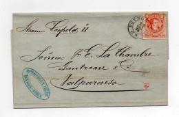 !!! ARGENTINE, LETTRE DE BUENOS AIRES POUR VALPARAISO DE 1873 - Covers & Documents