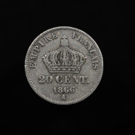 France, Napoléon III, 20 Centimes, 1866, A - Paris, Argent (Silver), TB+ (VF), KM# 805.1, F.149/4, Gad.308 - 20 Centimes