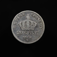 France, Napoléon III, 20 Centimes, 1866, K - Bordeaux, Argent (Silver), TB+ (VF), KM# 805.3, F.149/6, Gad.308 - 20 Centimes