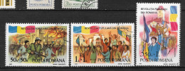 ROUMANIE N°3896/97/3901 " RÉVOLUTION POPULAIRE " - Usado