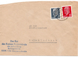 66867 - DDR - 1972 - 30Pfg Ulbricht MiF A Bf ANGERMUENDE -> Westdeutschland - Lettres & Documents