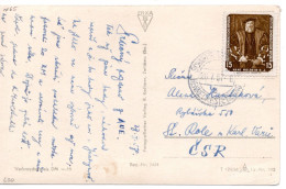 66870 - DDR - 1957 - 15Pfg Gemaelde EF A AnsKte SCHNEEBERG -> Tschechoslowakei - Storia Postale