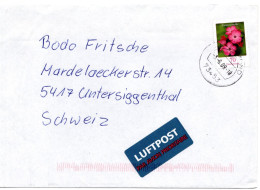 66876 - Bund - 2009 - 70c Blumen EF A LpBf ABTSGMUEND -> Schweiz - Storia Postale