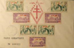 LP3991/112 - ENVELOPPE N°322 " FRANCE COMBATTANTE  " TIMBRES DE MAURITANIE Et DU SENEGAL - CàD : GUINEE FR. 11.11.1943 - Briefe U. Dokumente