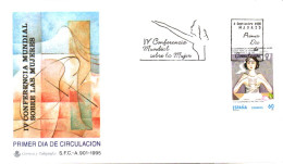 ESPAGNE FDC 1995 CONFERENCE MONDIALE DE LA FEMME A PEKIN - FDC