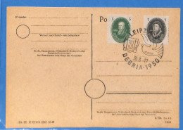 Allemagne DDR 1950 Carte Postale De Leipzig  (G19598) - Lettres & Documents