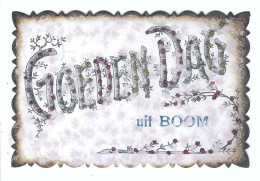 Boom   GOEDEN DAG UIT  BOOM  1908  V.P.F. DEPOSE  (versierd Met Glittersteentjes) - Boom