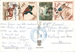 MONACO / PHILATELIE SUR CARTE POSTALE - Brieven En Documenten