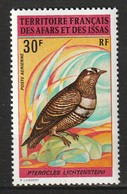 AFARS Et ISSAS - PA N°68 ** (1972) Oiseaux - Neufs