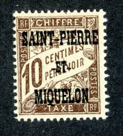 1096 Wx St Pierre 1925 Scott J11 M* (Lower Bids 20% Off) - Segnatasse