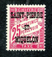 1097 Wx St Pierre 1925 Scott J13 M* (Lower Bids 20% Off) - Postage Due