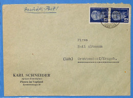 Allemagne DDR 1950 Lettre De Plauen (G19656) - Briefe U. Dokumente