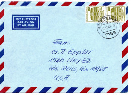 66901 - Bund - 1983 - 2@80Pfg B&S A LpBf OPPENWEILER -> Wisconsin Dells, WI (USA) - Lettres & Documents
