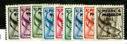 1102 Wx St Pierre 1942 YT 57/65 M* (Lower Bids 20% Off) - Timbres-taxe