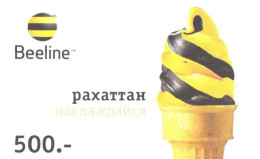 Kazakhstan:Kazakstan:Used Phonecard, Beeline, 500.-, Ice Cream, Thicker - Kazajstán