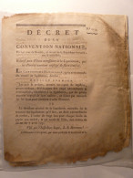 DECRET CONVENTION NATIONALE Du 14 PLUVIOSE AN II (2 FEVRIER 1794) - TIMBRE PIECE NECESSAIRE LIQUIDATION - Décrets & Lois