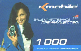 Kazakhstan:Kazakstan:Used Phonecard, Kmobile, 1000 Units, Lady, Thinner - Kasachstan