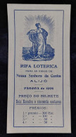 C5/6 - Publicidade * Rifa Loterica * Nossa Senhora Da Cunha - Alijó * Páscoa 1924 * Vila Real * Portugal - Portugal