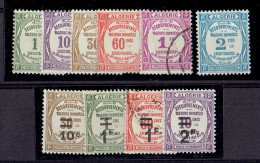 ALGERIE - TAXE N°15/18 - 20/22 - 24 - X ----- N°19 - 23 - OB - B/TB - Timbres-taxe