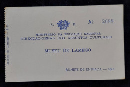 C5/6 - Bilhete * Museu De Lamego * Viseu * Portugal - Portogallo