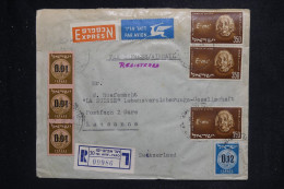 ISRAËL - Enveloppe En Recommandé Et Exprès De Tel Aviv Pour La Suisse En 1960  - L 144095 - Storia Postale