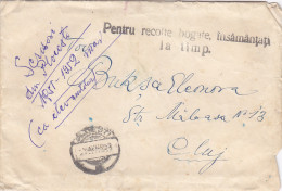 REPUBLIC COAT OF ARMS, 55 BANI OVERPRINT STAMP, AGRICULTURE ADVICE POSTMARK ON COVER, 1952, ROMANIA - Briefe U. Dokumente