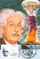 FAMOUS PEOPLE, ALBERT EINSTEIN, CM, MAXICARD, CARTES MAXIMUM, 2005, ROMANIA - Albert Einstein