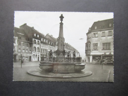 Echtfoto AK Saarbrücken St. Johanner Markt Mit Saarland Heuss II Nr.420 U. Nr.448 Stempel Gersweiler über Saarbrücken - Lettres & Documents