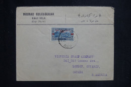 SYRIE - Enveloppe Commerciale De Alep Pour Le Canada , Affranchissement Surchargé - L 144099 - Storia Postale