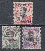 Yunnanfou N° 53 + 54 + 56 O  Partie De Série : Timbres Surchargés  : Les 3 Valeurs Oblitérées Sinon TB - Neufs