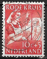 Plaatfout Wit Puntje In De 2e D Van NeDerland (zegel 82) In 1953 Rode Kruis 10 + 5 Ct. Rood NVPH 610 PM - Variétés Et Curiosités