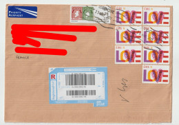 6753 Lettre Cover 2023 IRLANDE EIRE IRELAND LOVE AMOUR CODE BARRE  RECOMMANDE REGISTERED - Briefe U. Dokumente