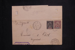 RÉUNION - Fragment De Lettre De St Denis Pour Nantes En 1896 Avec Type Groupe  - L 144127 - Briefe U. Dokumente