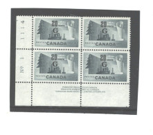 CANADA  1951 - 1963 OFFICIALS-DEFINITEVES #O30  PB#1 LL MNH - Overprinted