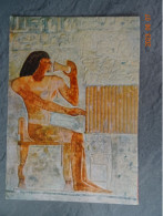 SAKKARA  PTAH HOTEP MASTABA SITTING BEFORE A RICHLY FURNISHED TABLE - Musées