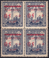 Alaouites 1928 Sc 46 Yt 41 Block MNH** Large Crease - Storia Postale