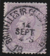Belgie  .   OBP    .    52    .   O     .   Gestempeld      .   /   .    Oblitéré - 1884-1891 Leopold II