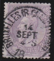 Belgie  .   OBP    .    52    .   O     .   Gestempeld      .   /   .    Oblitéré - 1884-1891 Leopold II.