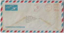 South Africa 1979 Airmail Cover Eppingust To Brazil Meter Stamp Roneo Neopost 205/2205 Slogan Barclays National Bank Ltd - Lettres & Documents