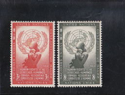 JOURNéE DES DROITS DE L'HOMME LA PAIRE NEUF ** N° 29/30 YVERT ET TELLIER 1954 - Unused Stamps