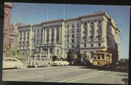 CA San Francisco HOTEL FAIRMONT 1950s Postcard Trolley Cars - San Francisco