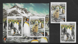 Chile 1996 MiNr. 1786 - 1787 (Block 33) South Pole  Antarctic Wildlife Birds King Penguins 2v +1s/sh MNH** 10.60 € - Fauna Antártica