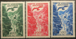 LP3137/873 - 1955/1957 - ANDORRE FR. - POSTE AERIENNE - SERIE COMPLETE - N°2 à 3 NEUFS** - Cote (2020) : 200,00 € - Poste Aérienne