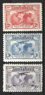 AUSTRALIA...KING GEORGE V....(1910-36..)..."1931.."...FLIGHT SET OF 3......MH.. - Mint Stamps