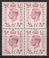 GB..KING GEORGE VI..(1936--1952.)......" 1937..".....6d X BLOCK OF 4......SG470.......MNH... - Unused Stamps