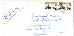 L66935 - Simbabwe - 1991 - 2@45c Postzusteller MOUNT PLEASANT -> Deutschland - Zimbabwe (1980-...)