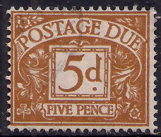 GB 1959 - 63 QE2 5d Yellow Brown Postage Due Used SG D62 ( G324 ) - Tasse