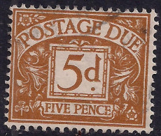GB 1959 - 63 QE2 5d Yellow Brown Postage Due Used SG D62 ( G326 ) - Impuestos