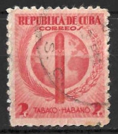 CUBA...." 1939.."..TABACCO.....SG431.....CREASE AT BOTTOM.....USED... - Usados