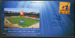 India 2017 FIFA U-17 World Cup Nehru Stadium Football Sport Special Cover,Games (**) Inde Indien - Brieven En Documenten